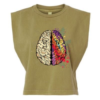 Human Brain Garment-Dyed Women's Muscle Tee