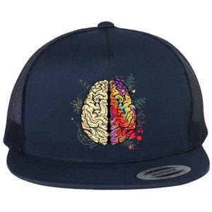 Human Brain Flat Bill Trucker Hat