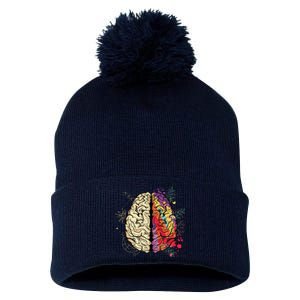 Human Brain Pom Pom 12in Knit Beanie