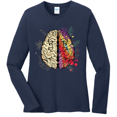 Human Brain Ladies Long Sleeve Shirt