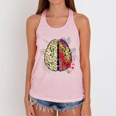 Human Brain Women's Knotted Racerback Tank