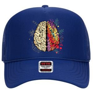 Human Brain High Crown Mesh Back Trucker Hat