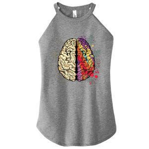 Human Brain Women's Perfect Tri Rocker Tank