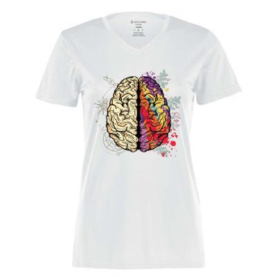 Human Brain Women's Momentum V-Neck T-Shirt