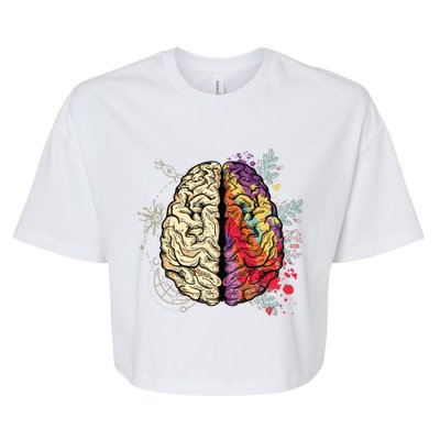 Human Brain Bella+Canvas Jersey Crop Tee