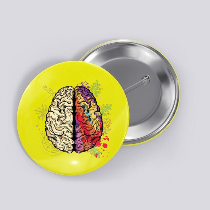 Human Brain Button