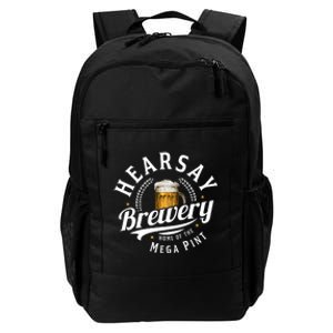 Hearsay Brewery Home Of The Mega Pint Beer Funny Johnny Depp Daily Commute Backpack