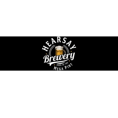 Hearsay Brewery Home Of The Mega Pint Beer Funny Johnny Depp Bumper Sticker