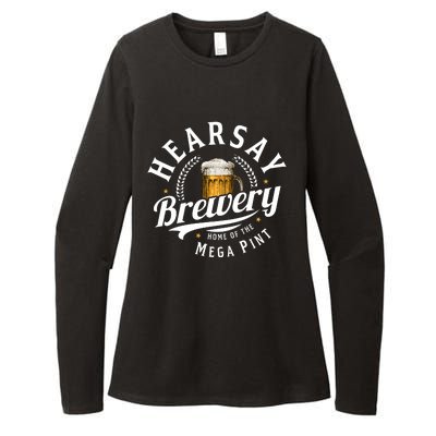 Hearsay Brewery Home Of The Mega Pint Beer Funny Johnny Depp Womens CVC Long Sleeve Shirt