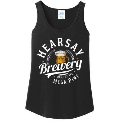 Hearsay Brewery Home Of The Mega Pint Beer Funny Johnny Depp Ladies Essential Tank