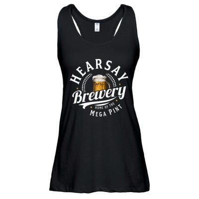 Hearsay Brewery Home Of The Mega Pint Beer Funny Johnny Depp Ladies Essential Flowy Tank