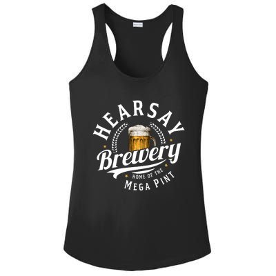 Hearsay Brewery Home Of The Mega Pint Beer Funny Johnny Depp Ladies PosiCharge Competitor Racerback Tank