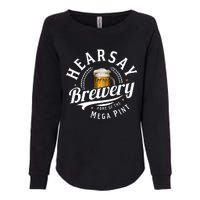 Hearsay Brewery Home Of The Mega Pint Beer Funny Johnny Depp Womens California Wash Sweatshirt