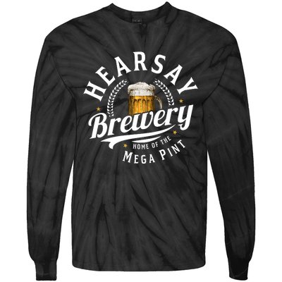 Hearsay Brewery Home Of The Mega Pint Beer Funny Johnny Depp Tie-Dye Long Sleeve Shirt