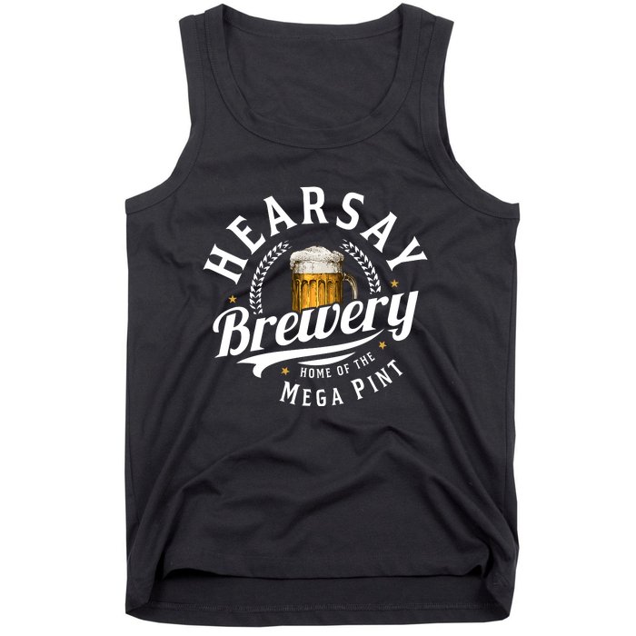 Hearsay Brewery Home Of The Mega Pint Beer Funny Johnny Depp Tank Top