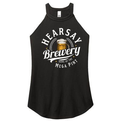 Hearsay Brewery Home Of The Mega Pint Beer Funny Johnny Depp Women's Perfect Tri Rocker Tank