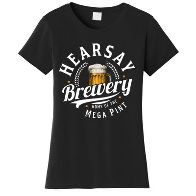 Hearsay Brewery Home Of The Mega Pint Beer Funny Johnny Depp Women's T-Shirt