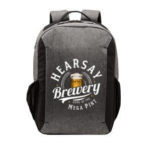 Hearsay Brewery Home Of The Mega Pint Beer Funny Johnny Depp Vector Backpack