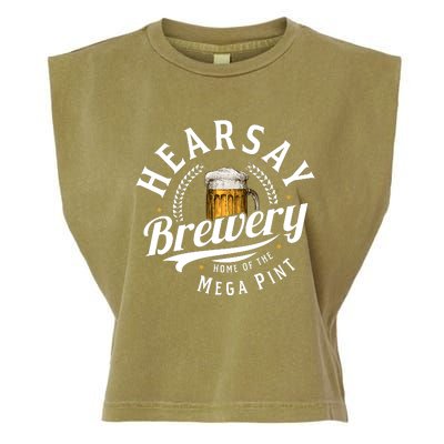 Hearsay Brewery Home Of The Mega Pint Beer Funny Johnny Depp Garment-Dyed Women's Muscle Tee