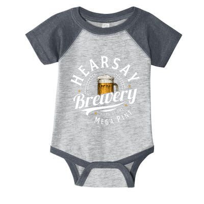 Hearsay Brewery Home Of The Mega Pint Beer Funny Johnny Depp Infant Baby Jersey Bodysuit