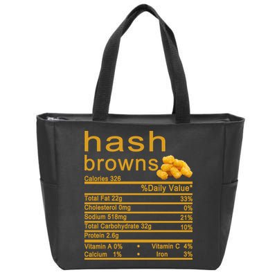 Hash Browns Zip Tote Bag