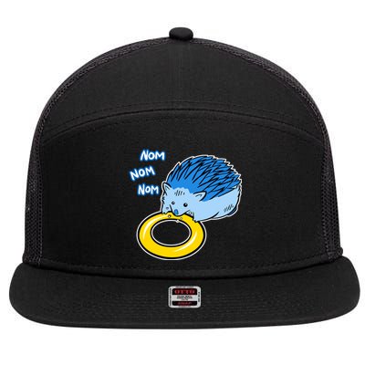 Hungry Blue Hedgehog 7 Panel Mesh Trucker Snapback Hat