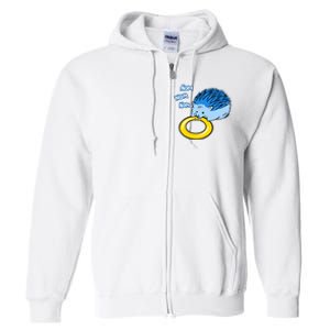 Hungry Blue Hedgehog Full Zip Hoodie