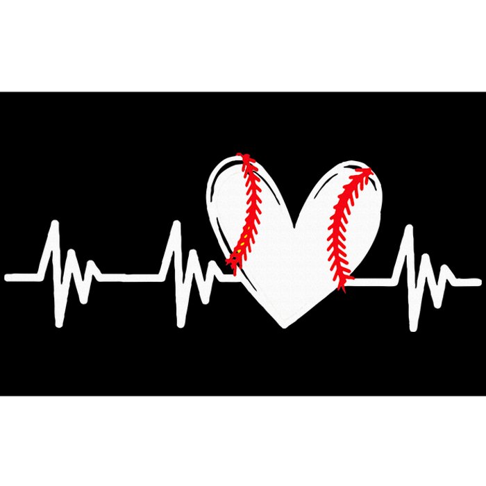 Heart Baseball Heartbeat Love Bumper Sticker