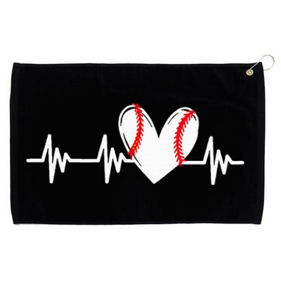 Heart Baseball Heartbeat Love Grommeted Golf Towel