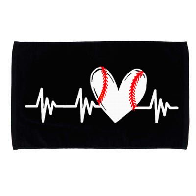 Heart Baseball Heartbeat Love Microfiber Hand Towel