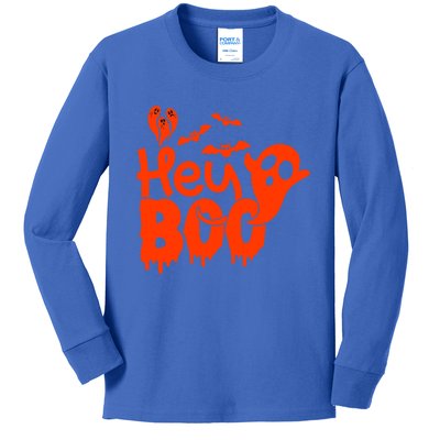 Hey Boo Halloween Gift: Spook And Style! Cute Gift Kids Long Sleeve Shirt