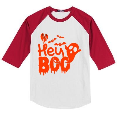 Hey Boo Halloween Gift: Spook And Style! Cute Gift Kids Colorblock Raglan Jersey