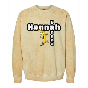 Hannah Banana Hannah Name Colorblast Crewneck Sweatshirt