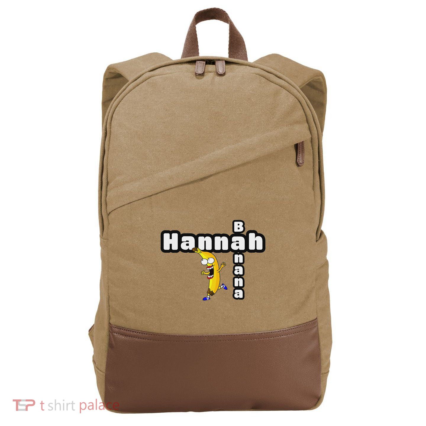 Hannah Banana Hannah Name Cotton Canvas Backpack
