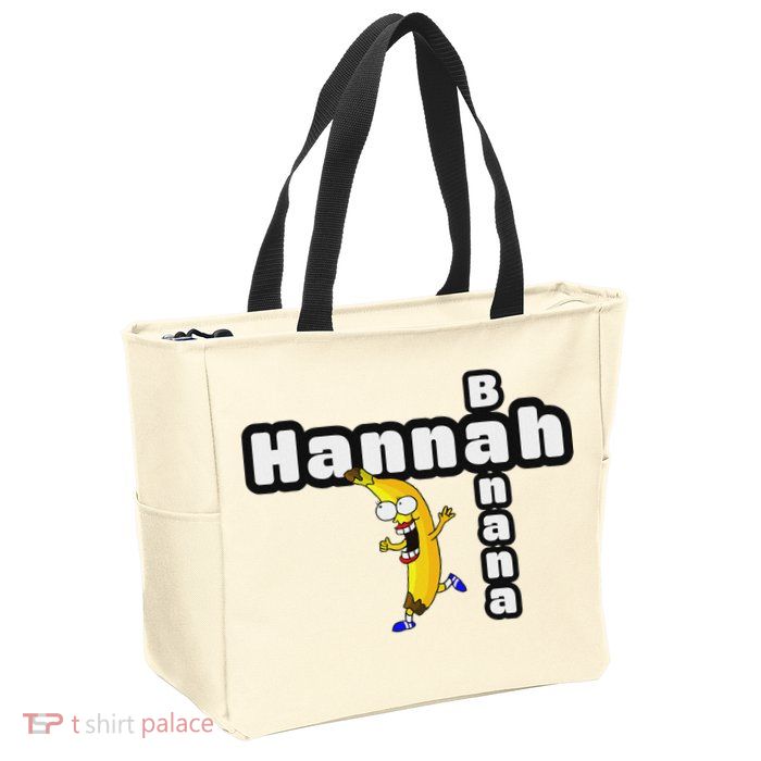 Hannah Banana Hannah Name Zip Tote Bag