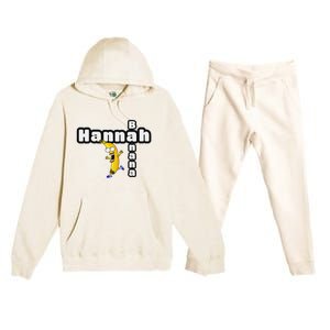 Hannah Banana Hannah Name Premium Hooded Sweatsuit Set