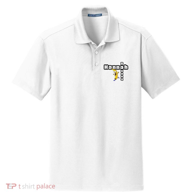 Hannah Banana Hannah Name Dry Zone Grid Polo