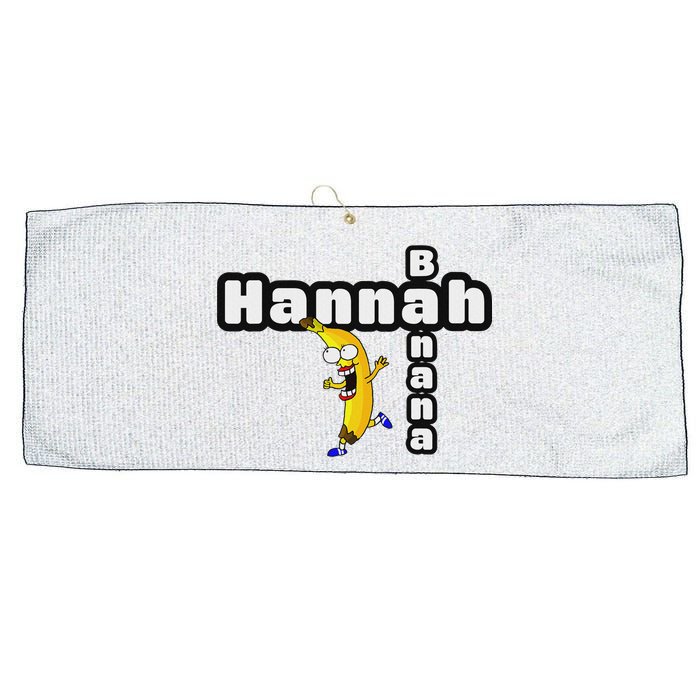 Hannah Banana Hannah Name Large Microfiber Waffle Golf Towel