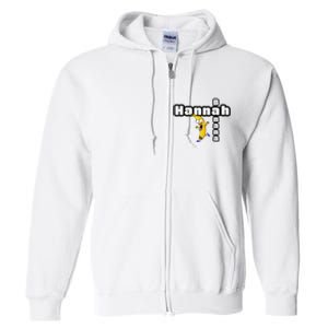 Hannah Banana Hannah Name Full Zip Hoodie