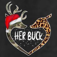 Her Buck His Doe Reindeer Christmas Funny Matching Couples Cool Comfort Performance Bucket Hat