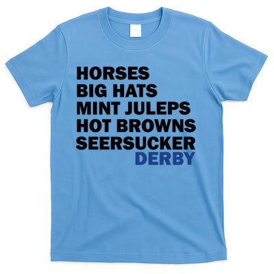 Horses Big Hats Mint Juleps Hot Browns Seersucker Derby Cute Gift T-Shirt