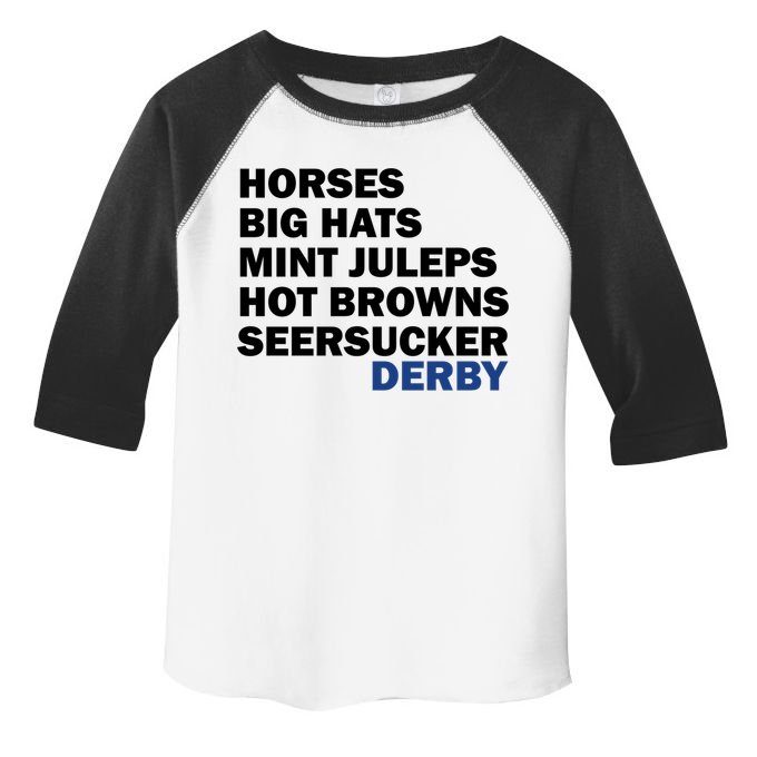 Horses Big Hats Mint Juleps Hot Browns Seersucker Derby Cute Gift Toddler Fine Jersey T-Shirt