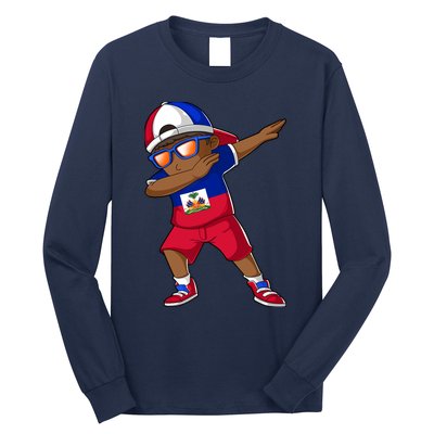 Haitian Boy Haiti Patriotism Roots Heritage Long Sleeve Shirt