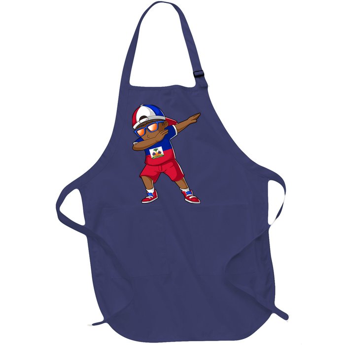 Haitian Boy Haiti Patriotism Roots Heritage Full-Length Apron With Pockets