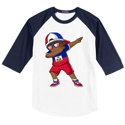 Haitian Boy Haiti Patriotism Roots Heritage Baseball Sleeve Shirt