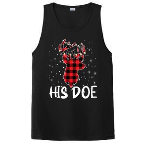 Her Buck His Doe Reindeer Christmas Matching Couples Christmas PosiCharge Competitor Tank