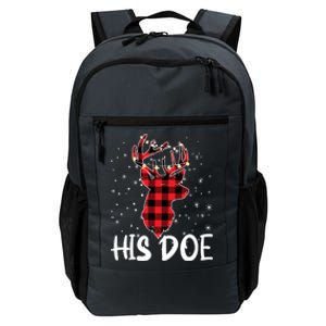 Her Buck His Doe Reindeer Christmas Matching Couples Christmas Daily Commute Backpack