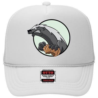 Honey Badger High Crown Mesh Back Trucker Hat