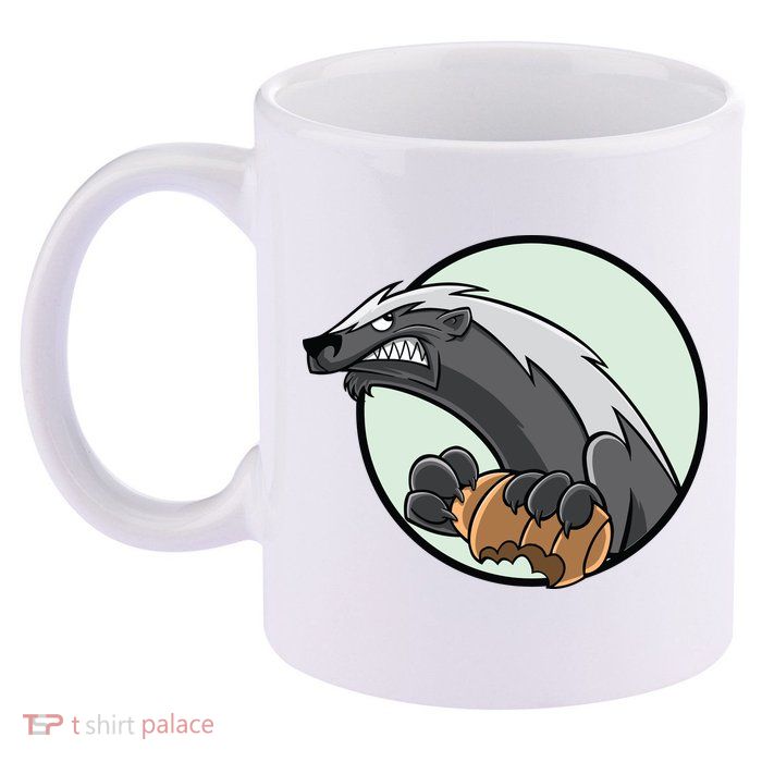 Honey Badger 11oz C Handle Ceramic Mug