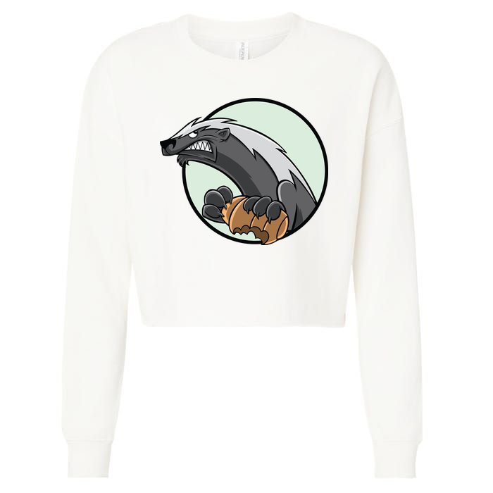 Honey Badger Cropped Pullover Crew